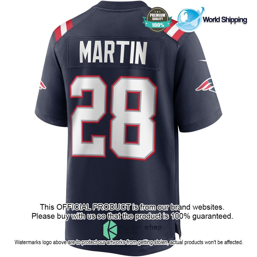 curtis martin new england patriots nike retired navy football jersey 3 905