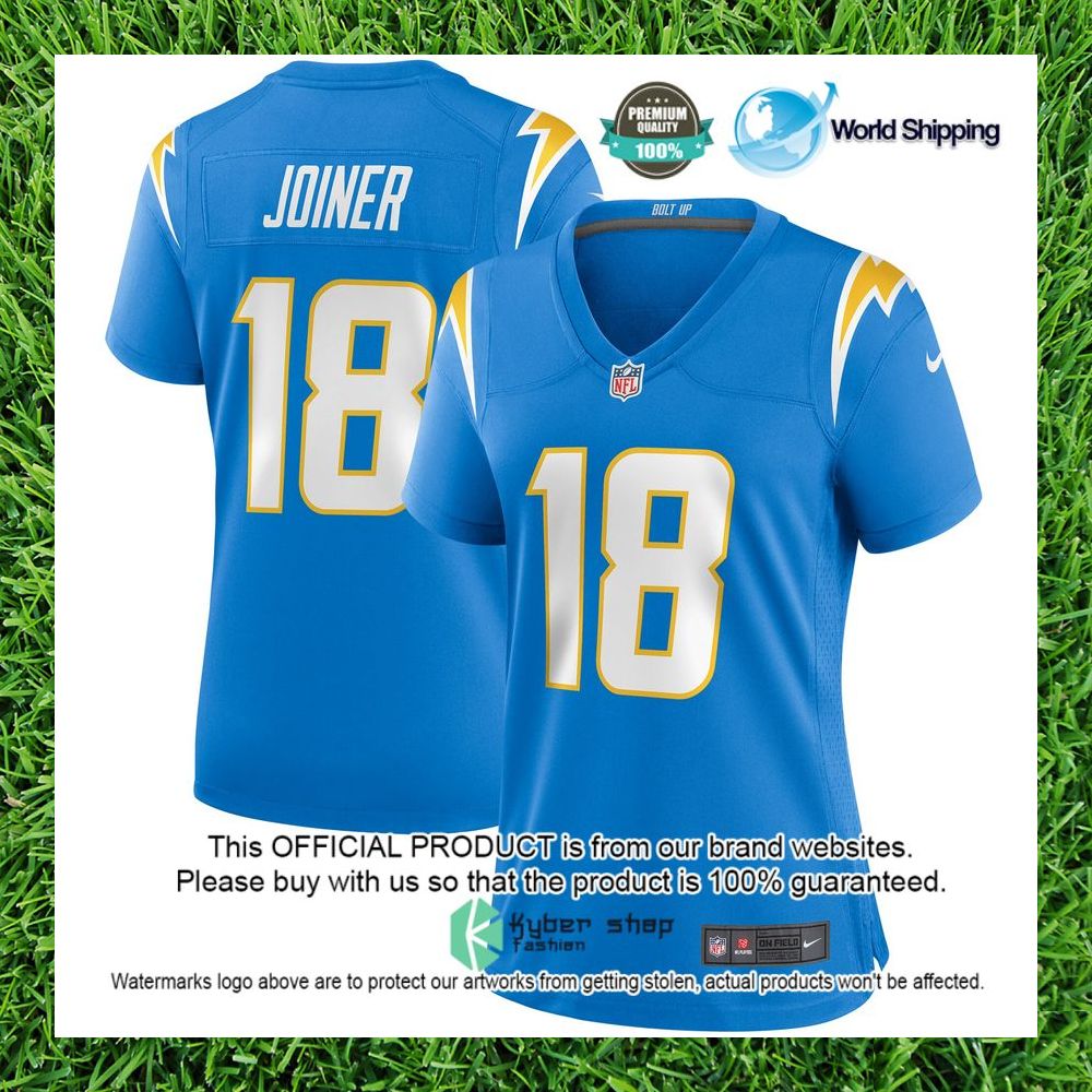nfl charlie joiner los angeles chargers nike womens powder blue football jersey 1 549