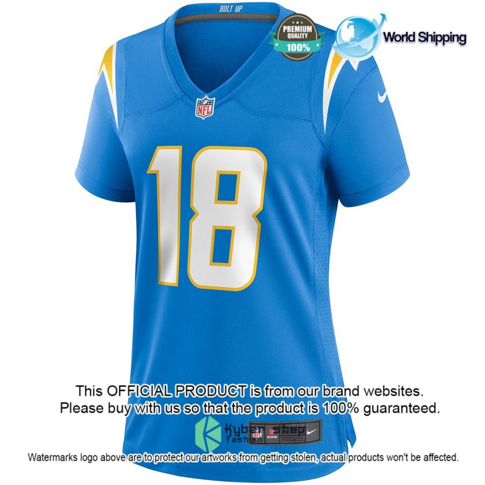 nfl charlie joiner los angeles chargers nike womens powder blue football jersey 2 685