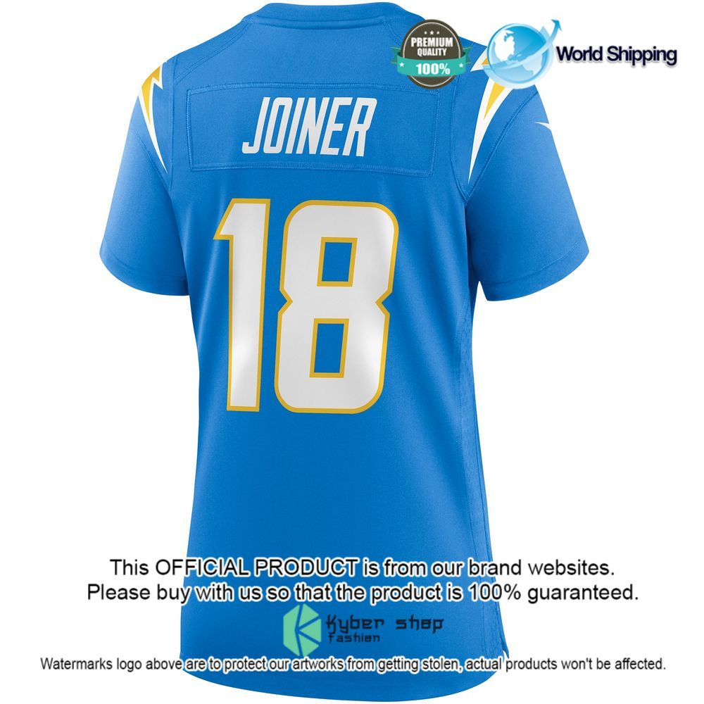 nfl charlie joiner los angeles chargers nike womens powder blue football jersey 3 504