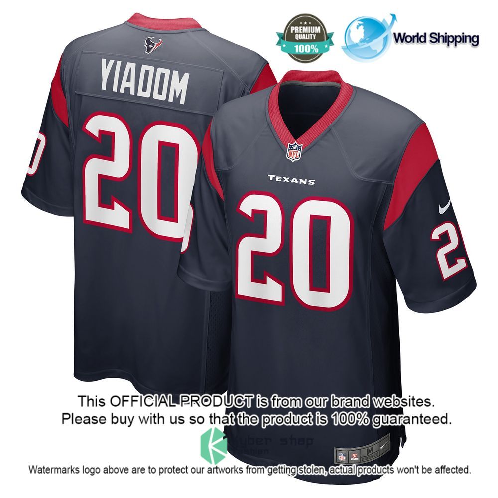 NFL Isaac Yiadom Houston Texans Nike Navy Football Jersey - LIMITED EDITION