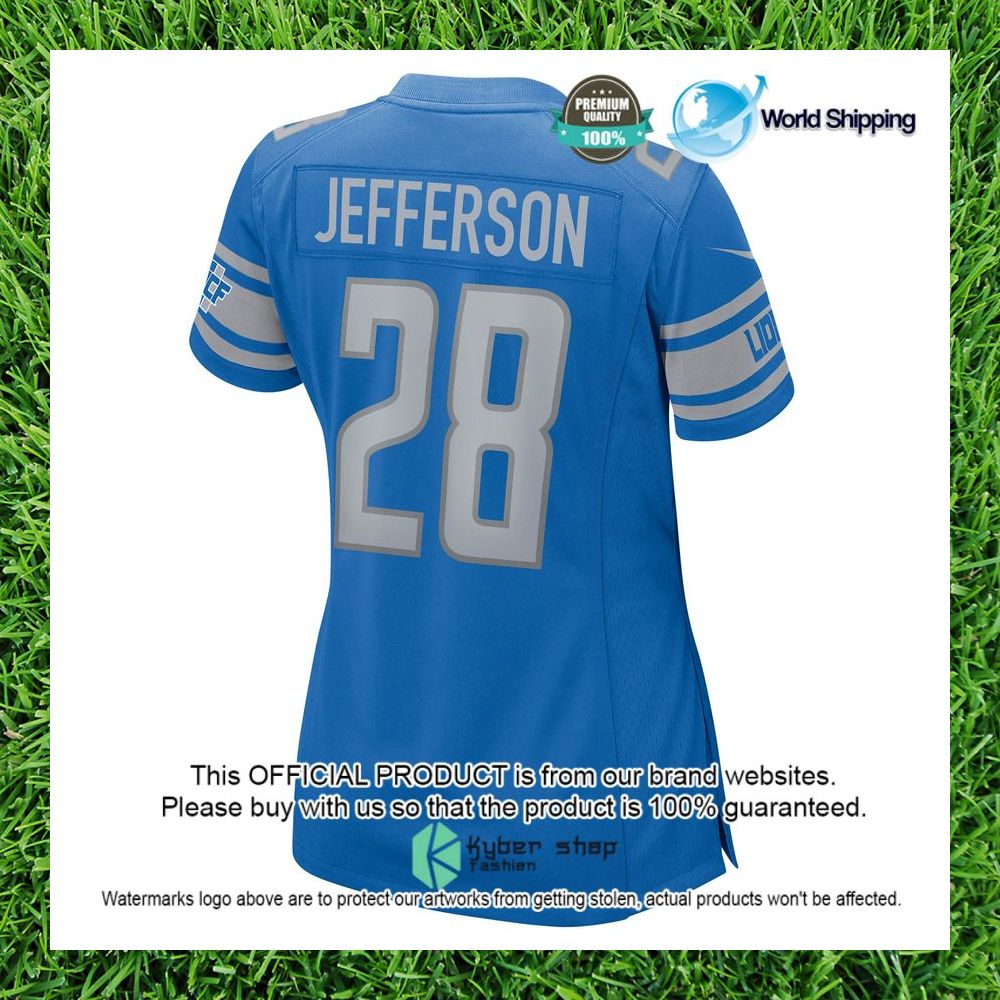 nfl jermar jefferson detroit lions nike womens blue football jersey 3 245