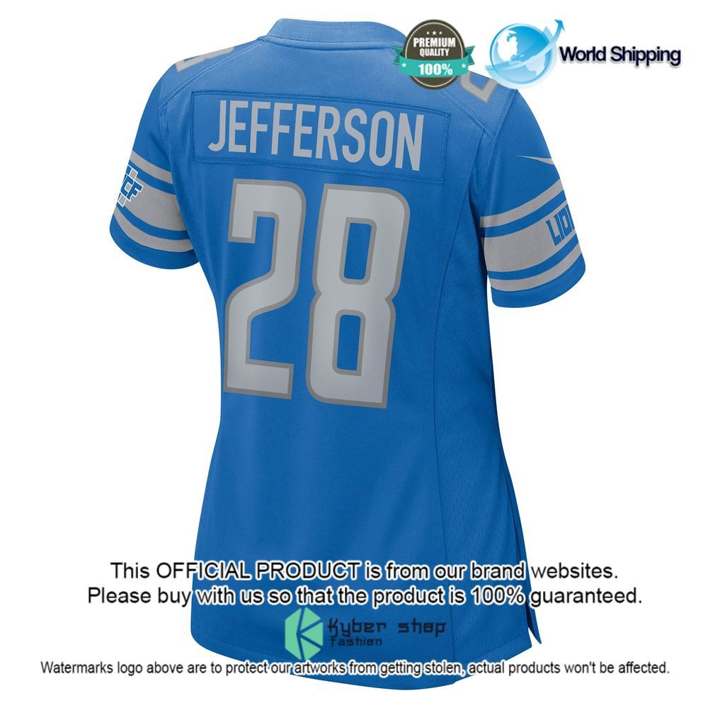 nfl jermar jefferson detroit lions nike womens blue football jersey 3 268