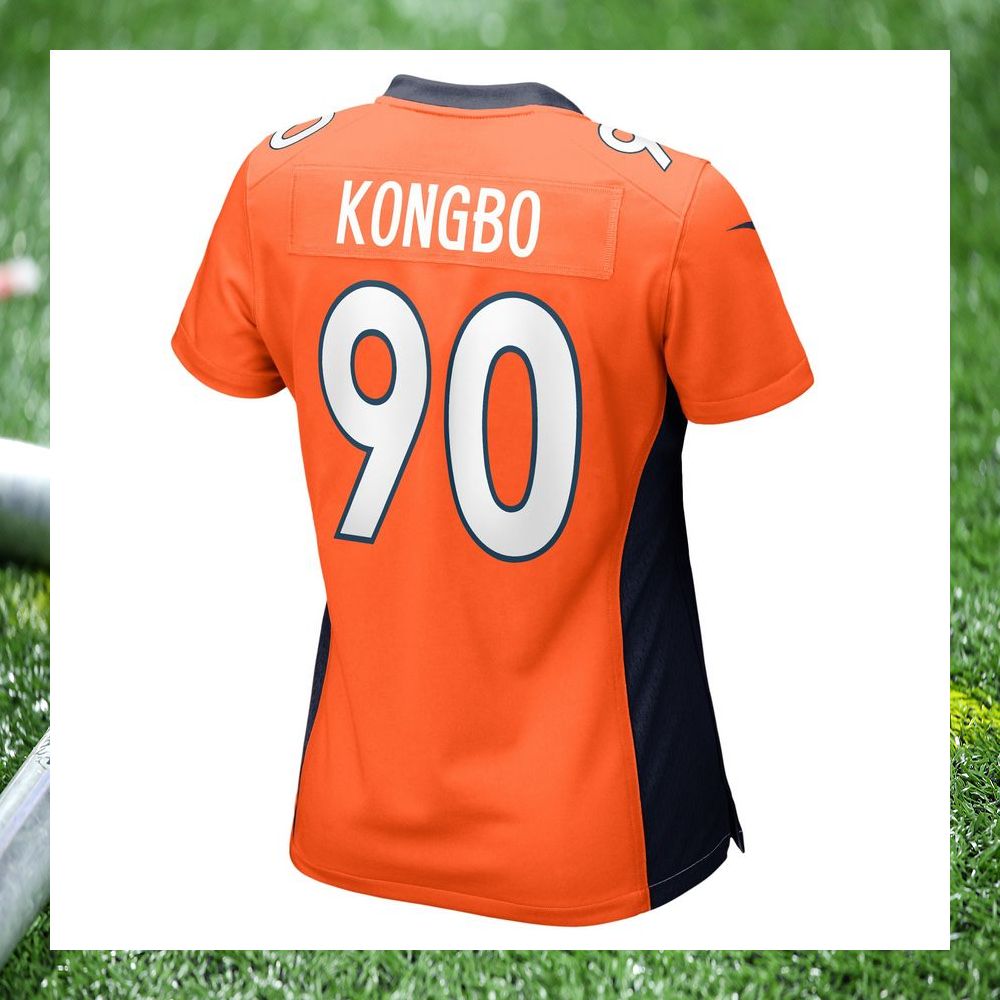 nfl jonathan kongbo denver broncos nike womens orange football jersey 3 909