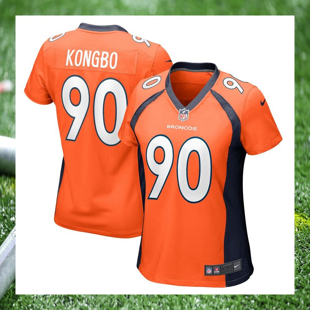 nfl jonathan kongbo denver broncos nike womens orange football jersey 4 397
