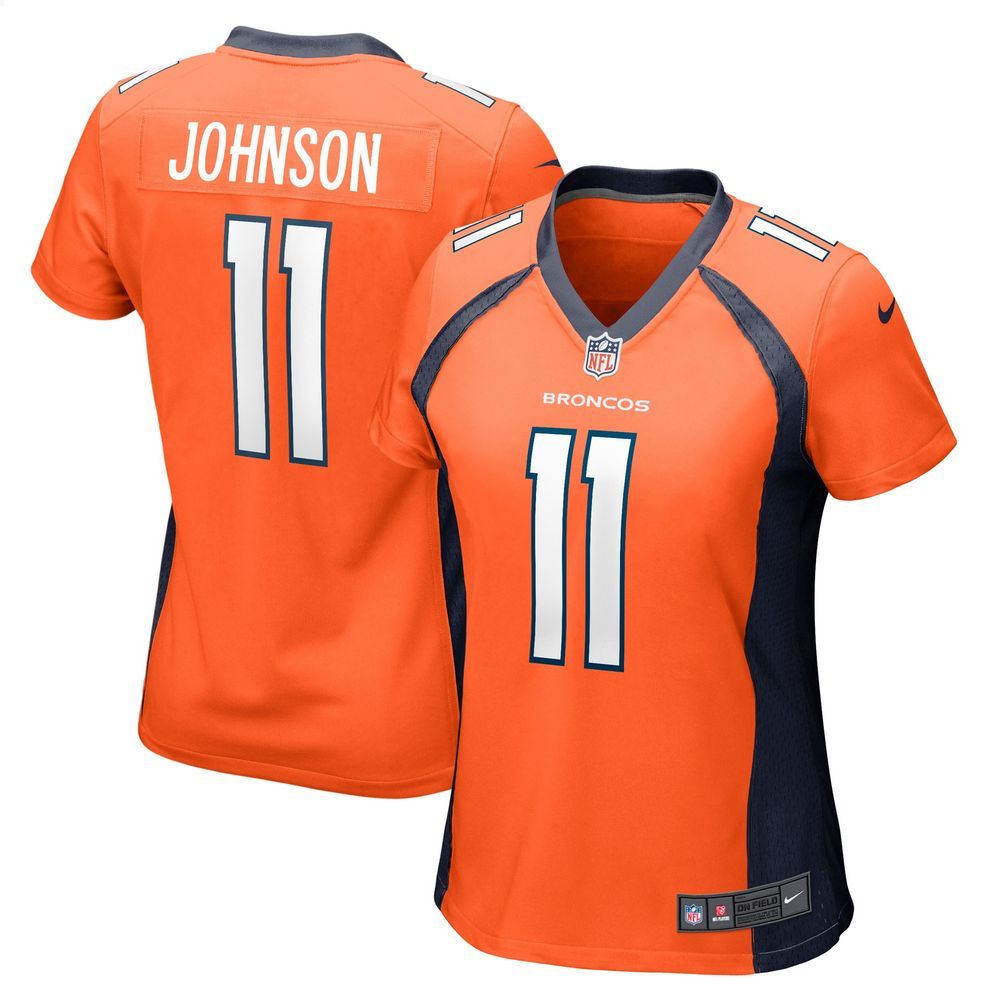 nfl josh johnson denver broncos nike womens orange football jersey 1 195