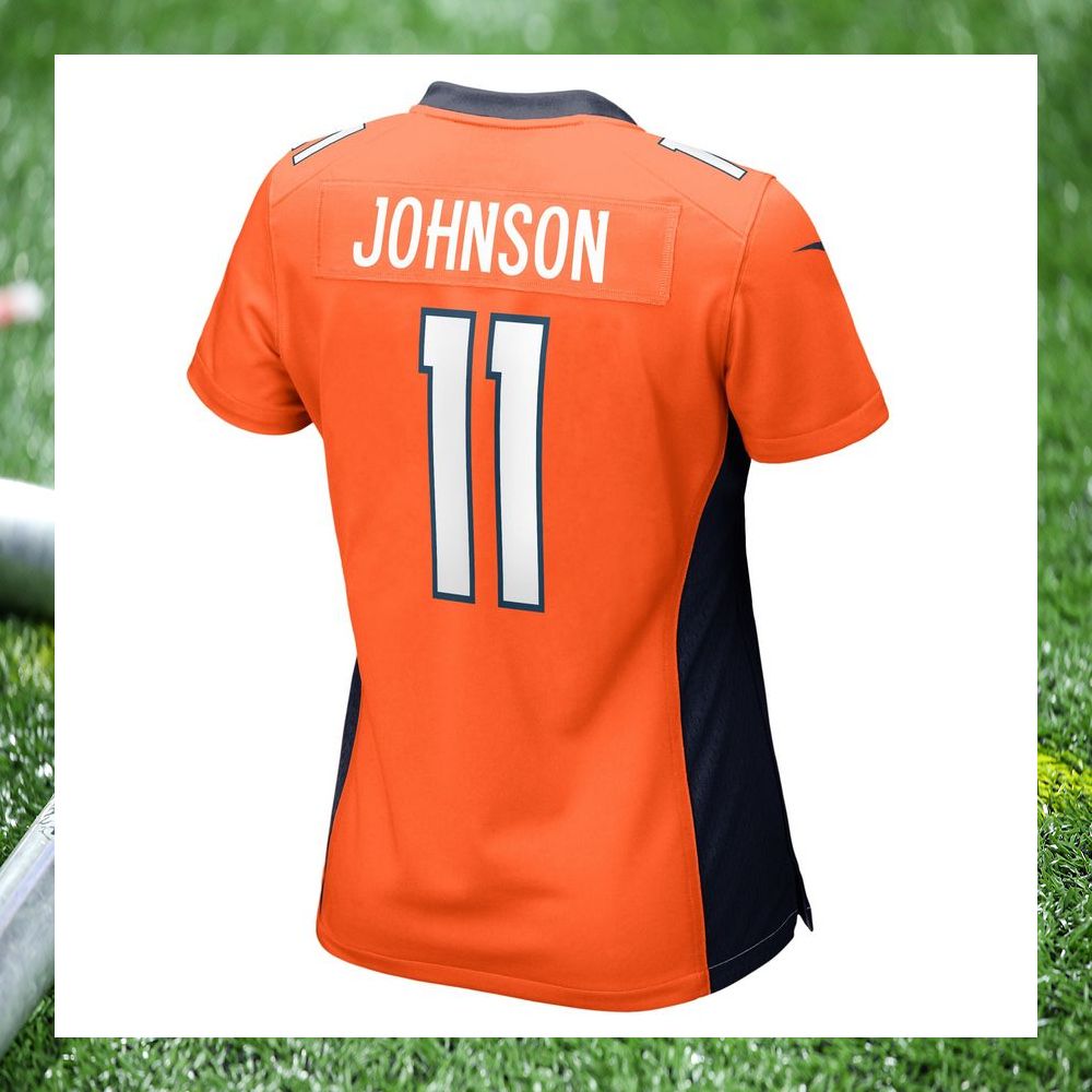 nfl josh johnson denver broncos nike womens orange football jersey 3 810