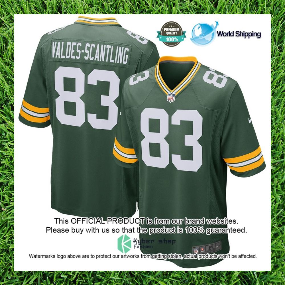 nfl marquez valdes scantling green bay packers nike green football jersey 1 697