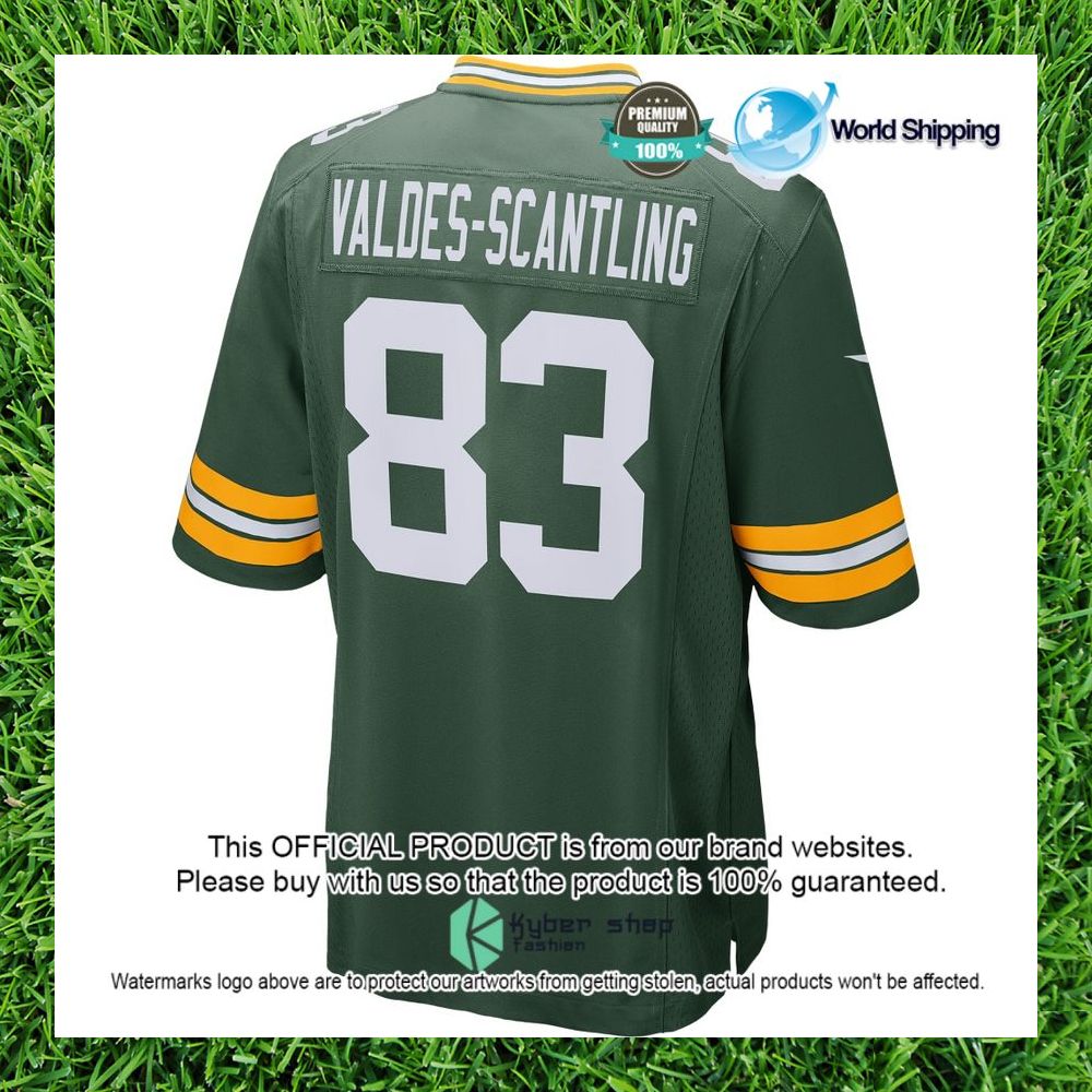 nfl marquez valdes scantling green bay packers nike green football jersey 3 292