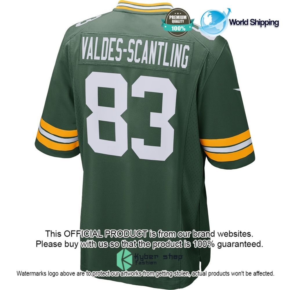 nfl marquez valdes scantling green bay packers nike green football jersey 3 73