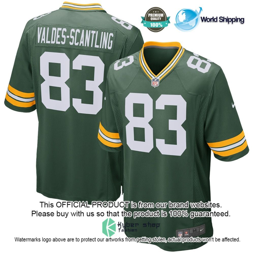 nfl marquez valdes scantling green bay packers nike green football jersey 4 446