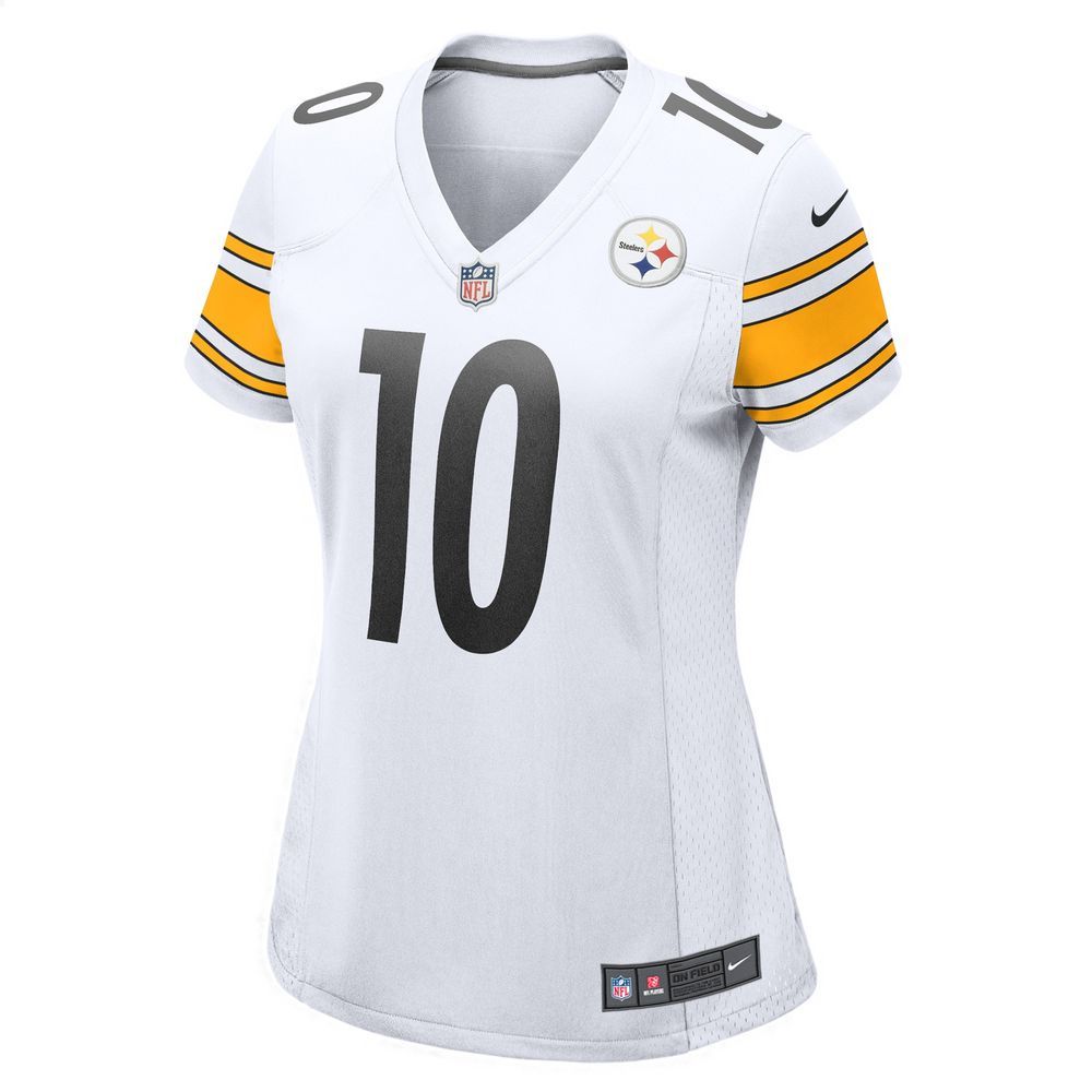 nfl mitchell trubisky pittsburgh steelers nike womens white football jersey 2 107