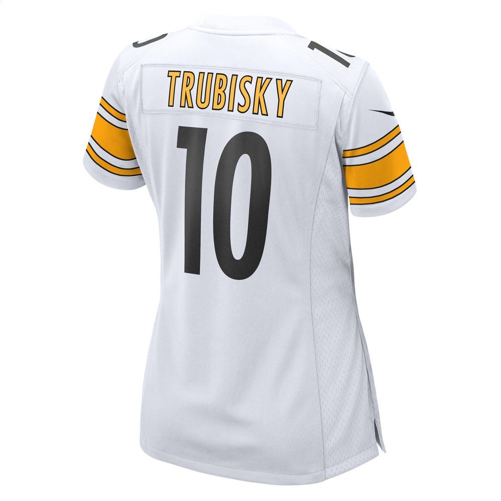 nfl mitchell trubisky pittsburgh steelers nike womens white football jersey 3 442