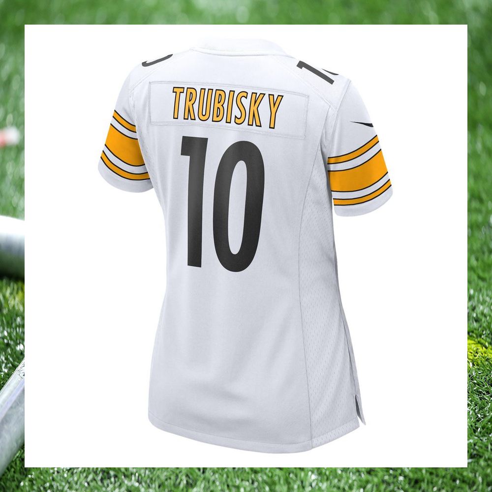 nfl mitchell trubisky pittsburgh steelers nike womens white football jersey 3 724