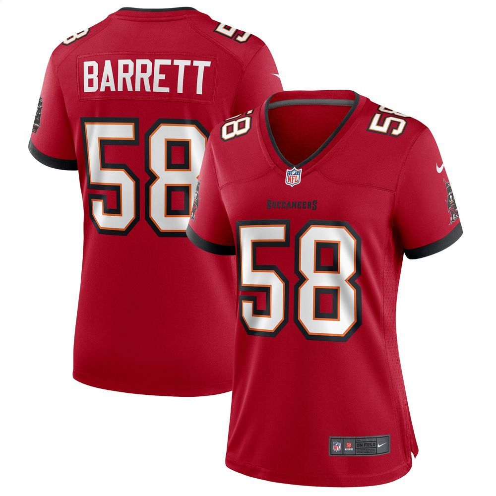 nfl shaquil barrett tampa bay buccaneers nike womens red football jersey 1 885