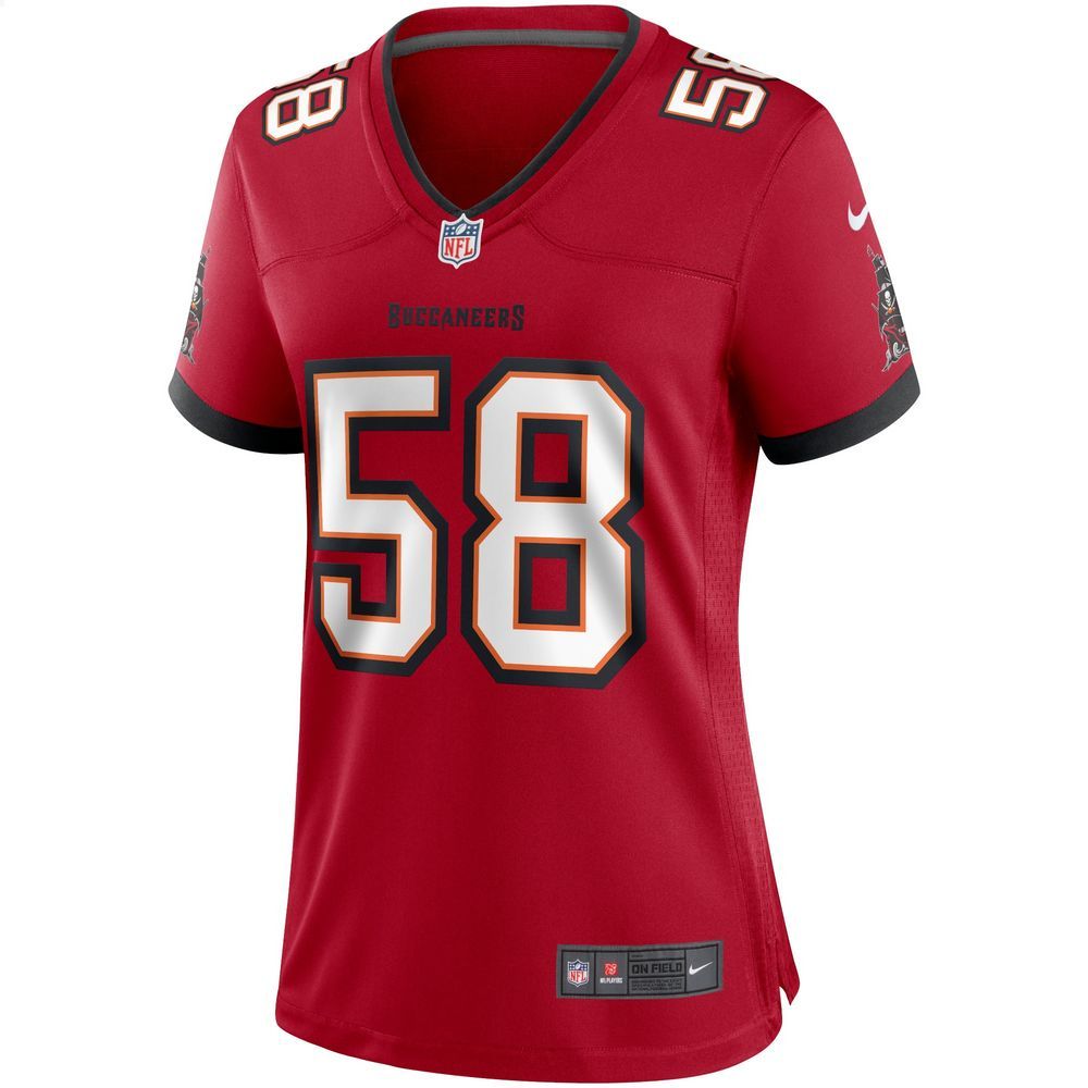 nfl shaquil barrett tampa bay buccaneers nike womens red football jersey 2 210