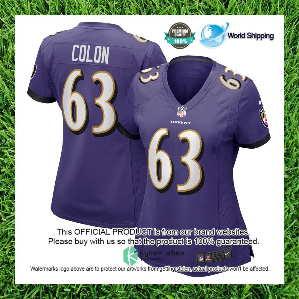 nfl trystan colon baltimore ravens nike womens purple football jersey 1 834