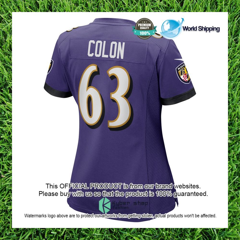nfl trystan colon baltimore ravens nike womens purple football jersey 3 995