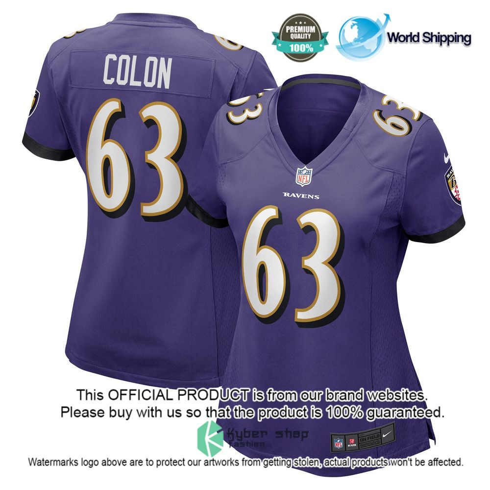 nfl trystan colon baltimore ravens nike womens purple football jersey 4 656