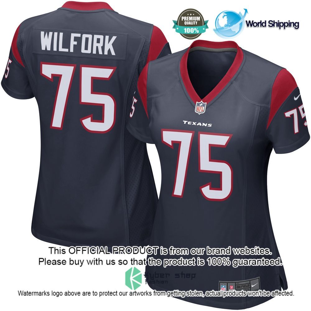 NFL Vince Wilfork Houston Texans Nike Women's Navy Blue Football Jersey - LIMITED EDITION