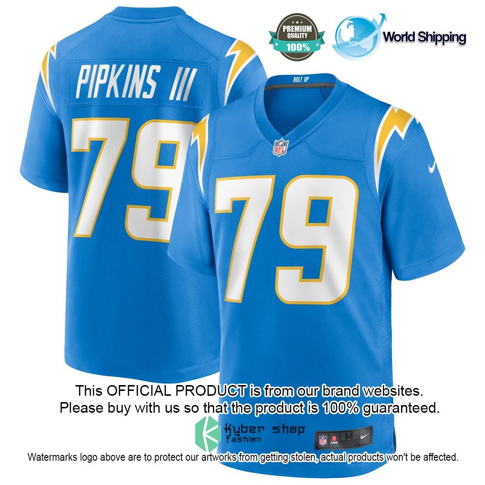 trey pipkins iii los angeles chargers nike powder blue football jersey 1 339