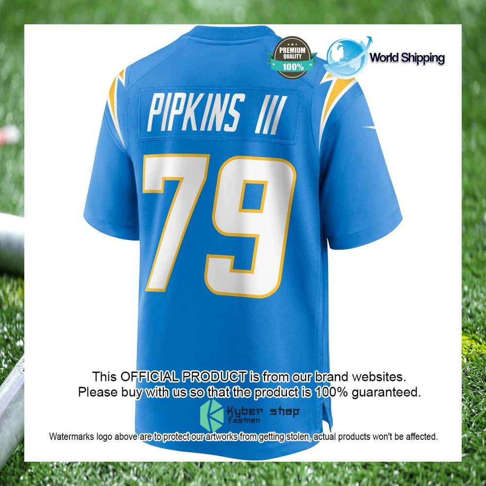 trey pipkins iii los angeles chargers nike powder blue football jersey 3 30