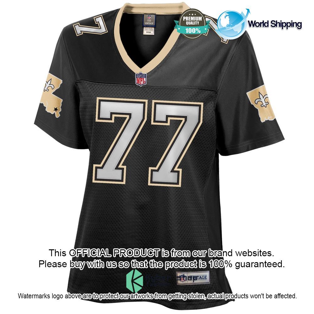 willie roaf new orleans saints womens retired black football jersey 2 595
