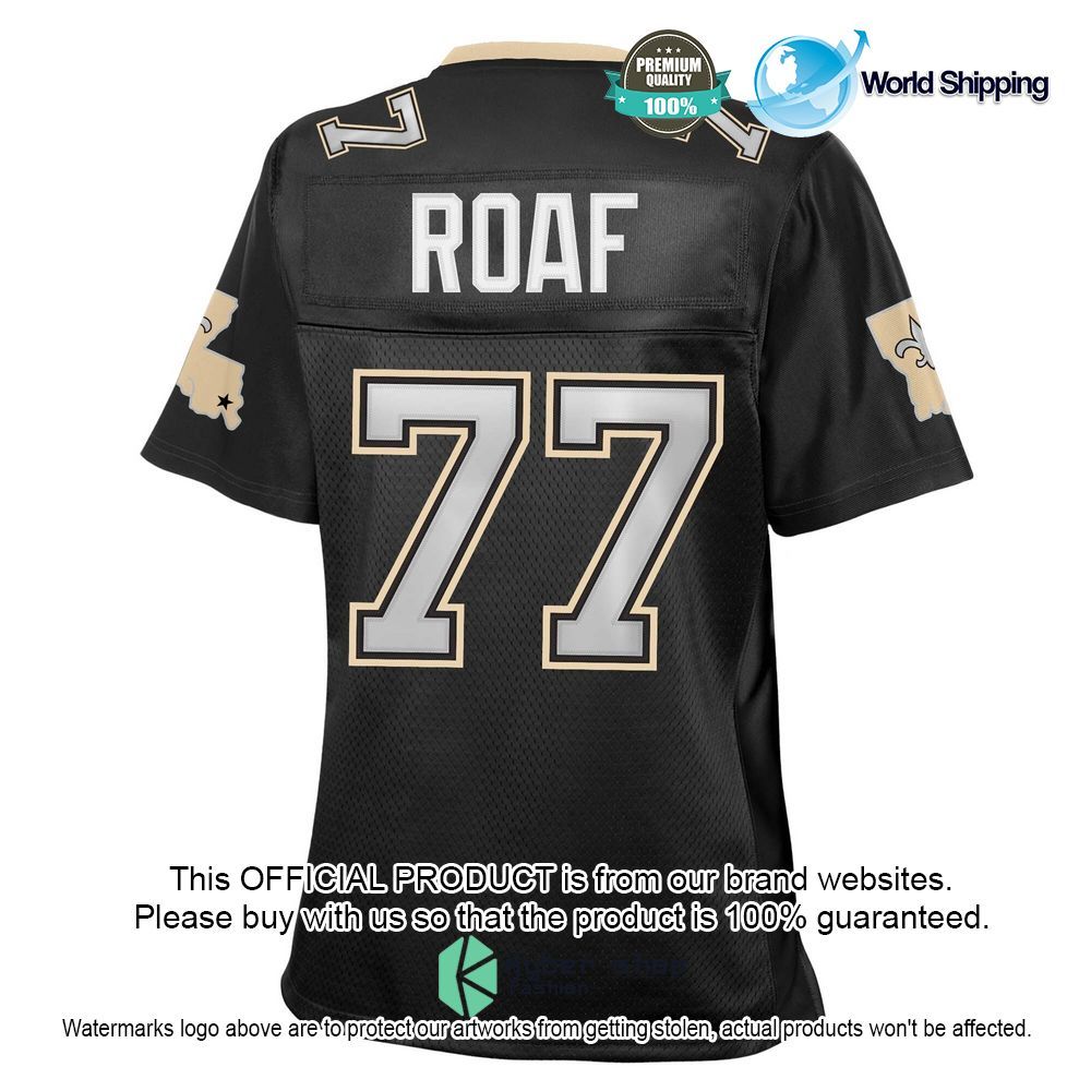 willie roaf new orleans saints womens retired black football jersey 3 35
