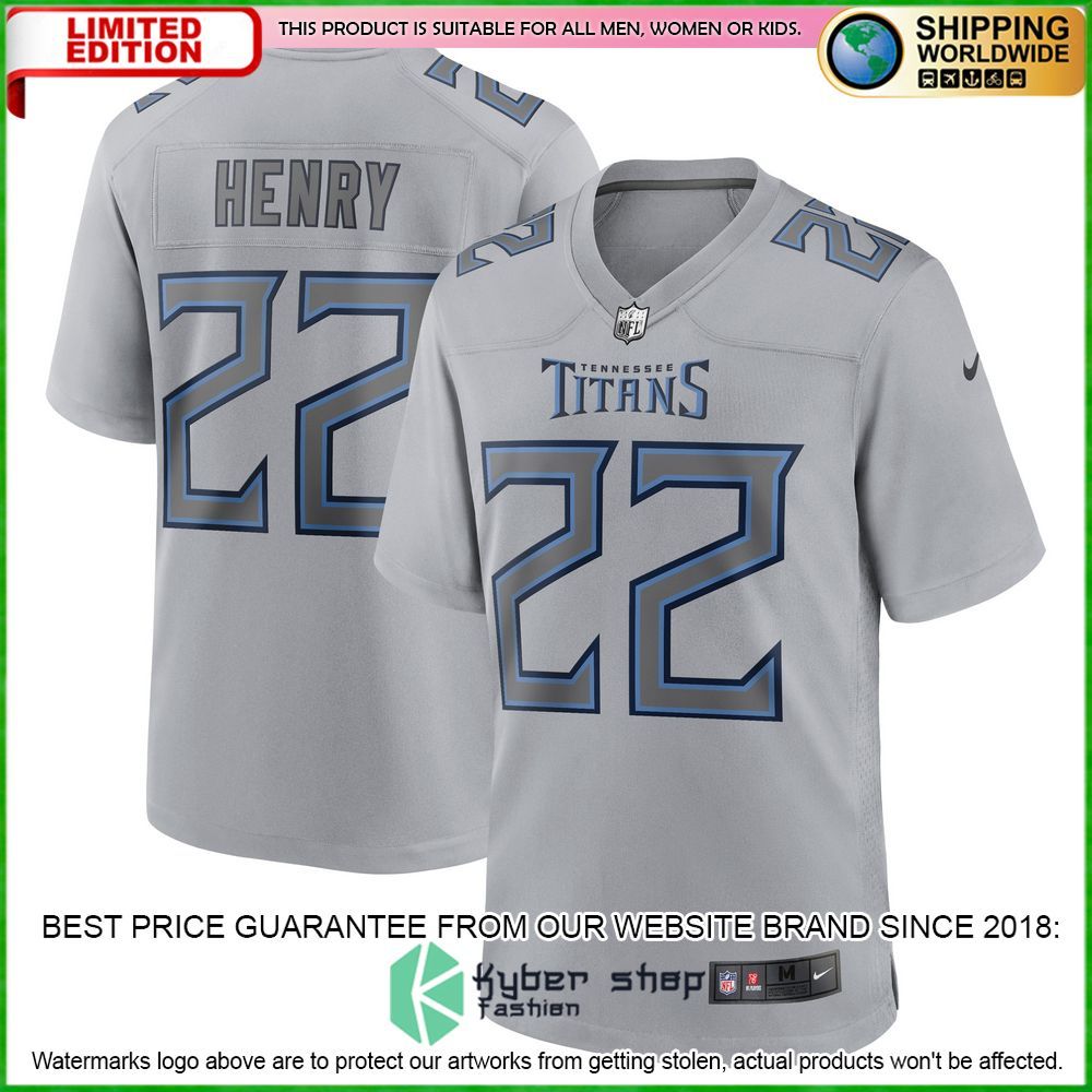 derrick henry tennessee titans nike atmosphere fashion gray football jersey 1 581