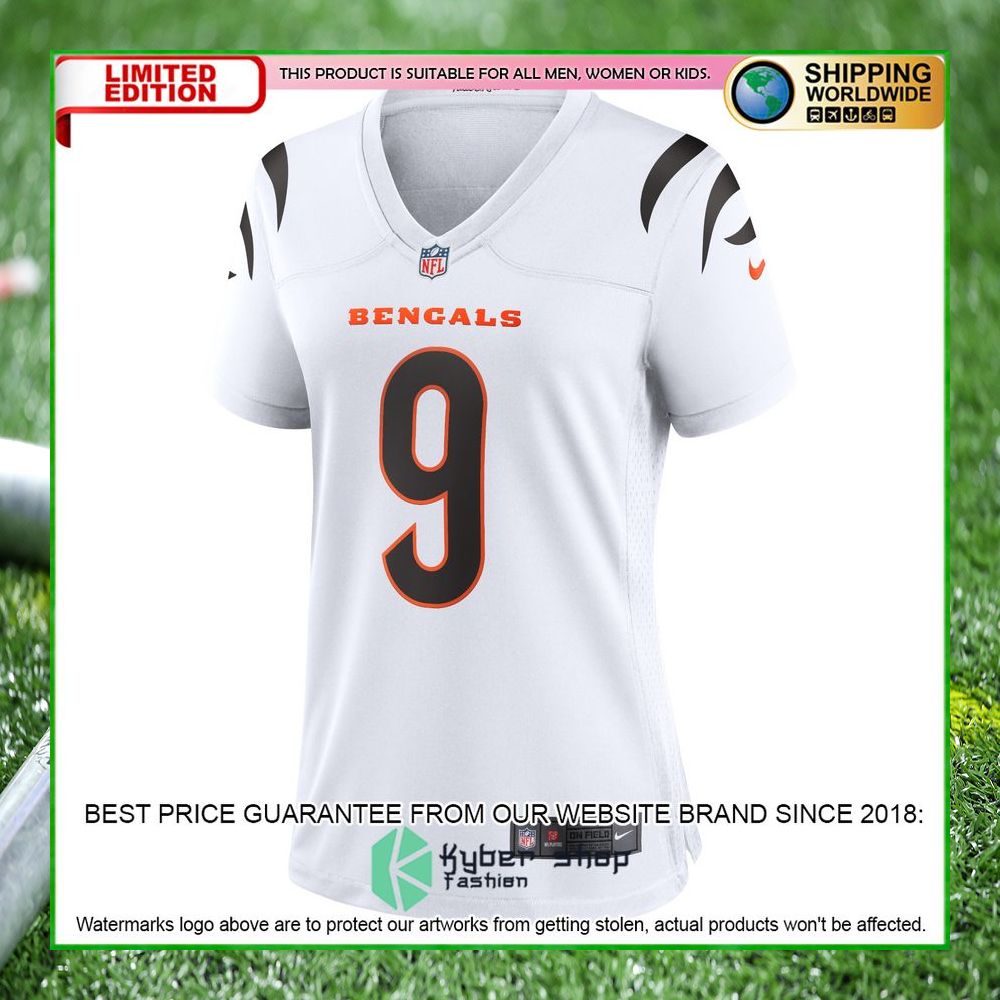 joe burrow cincinnati bengals nike womens white football jersey 2 274