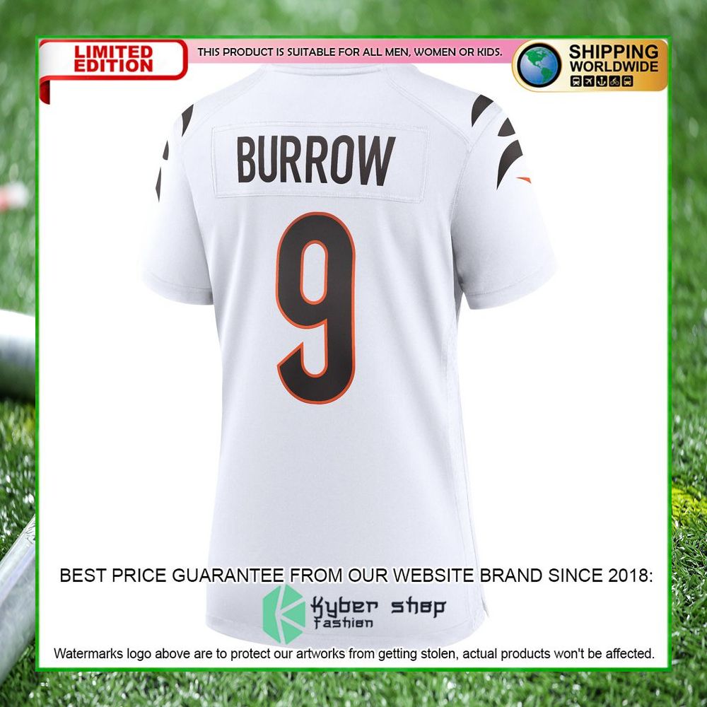 joe burrow cincinnati bengals nike womens white football jersey 3 475