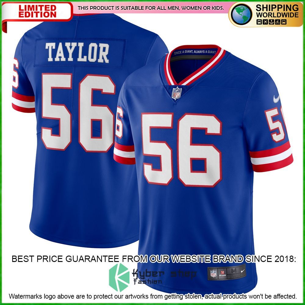 lawrence taylor new york giants nike vapor royal football jersey 1 535