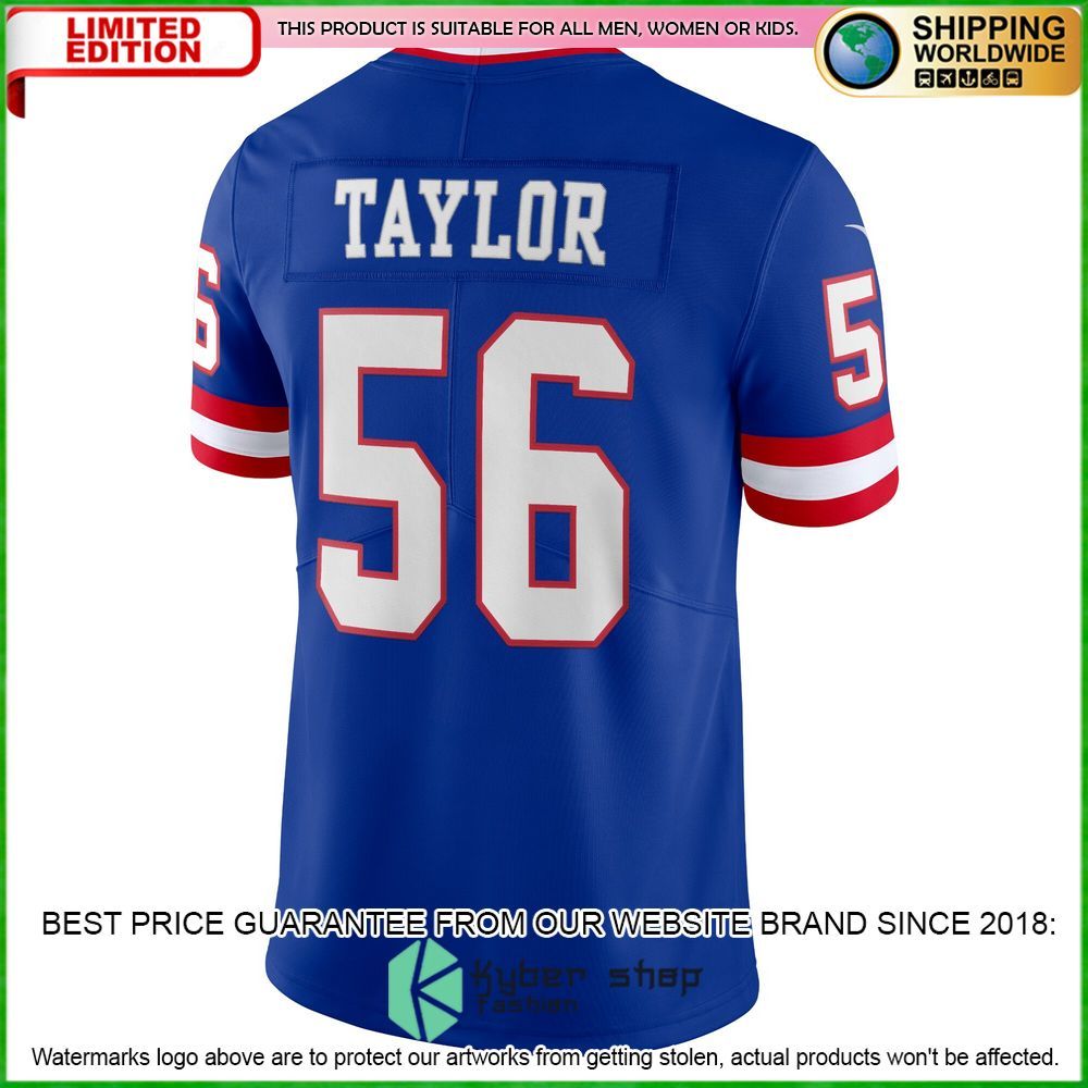 lawrence taylor new york giants nike vapor royal football jersey 3 357