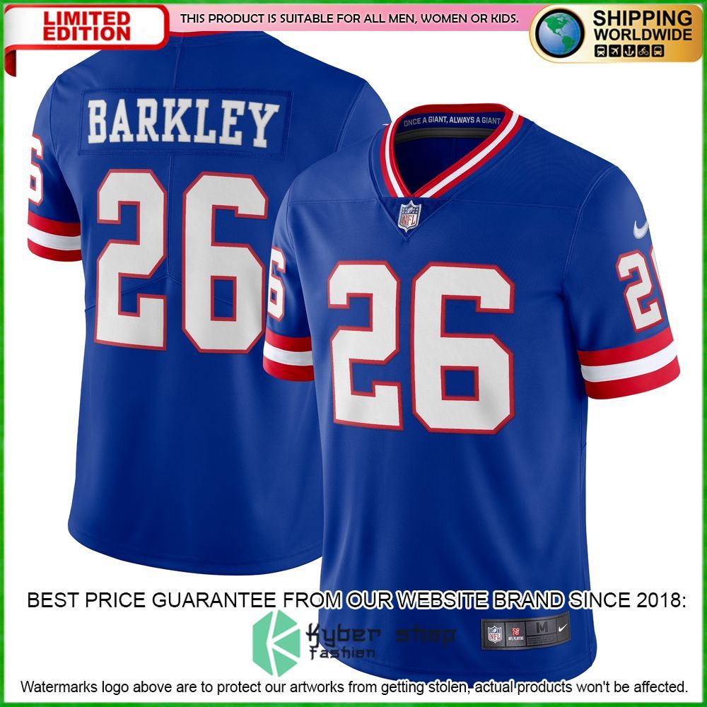 saquon barkley new york giants nike vapor royal football jersey 4 775