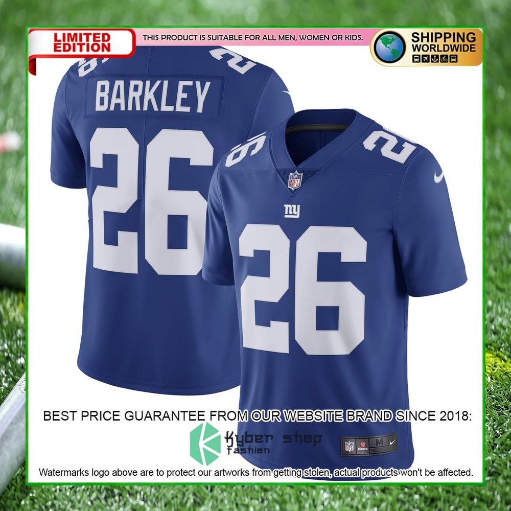 saquon barkley new york giants nike vapor royal football jersey 5 147