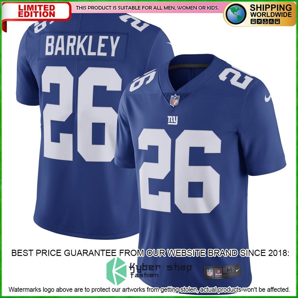 saquon barkley new york giants nike vapor royal football jersey 5 853
