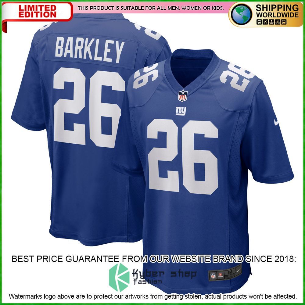 saquon barkley new york giants team nike royal football jersey 1 899