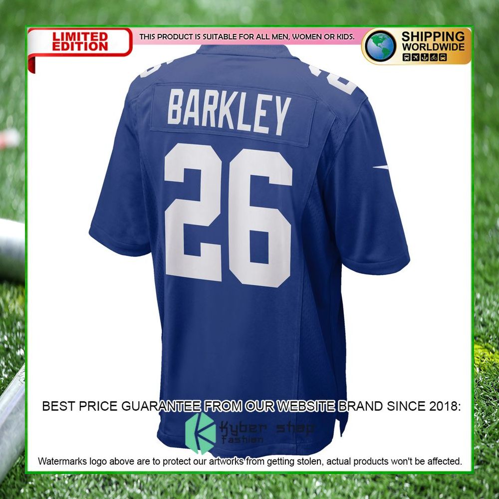 saquon barkley new york giants team nike royal football jersey 3 460