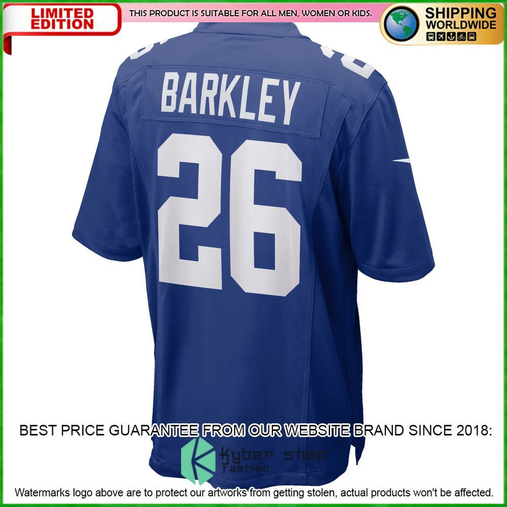 saquon barkley new york giants team nike royal football jersey 3 681