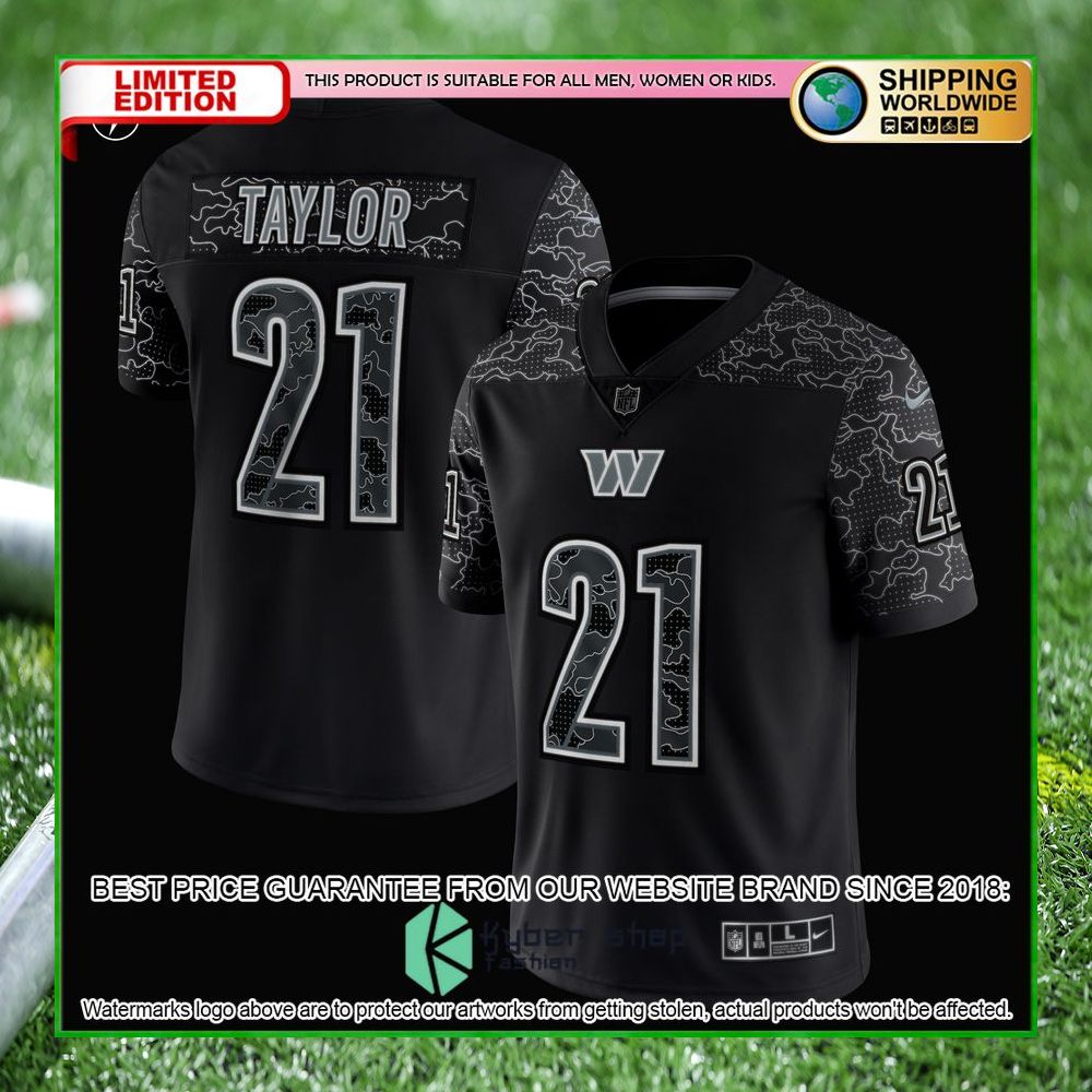 sean taylor washington commanders nike retired rflctv black football jersey 2 970
