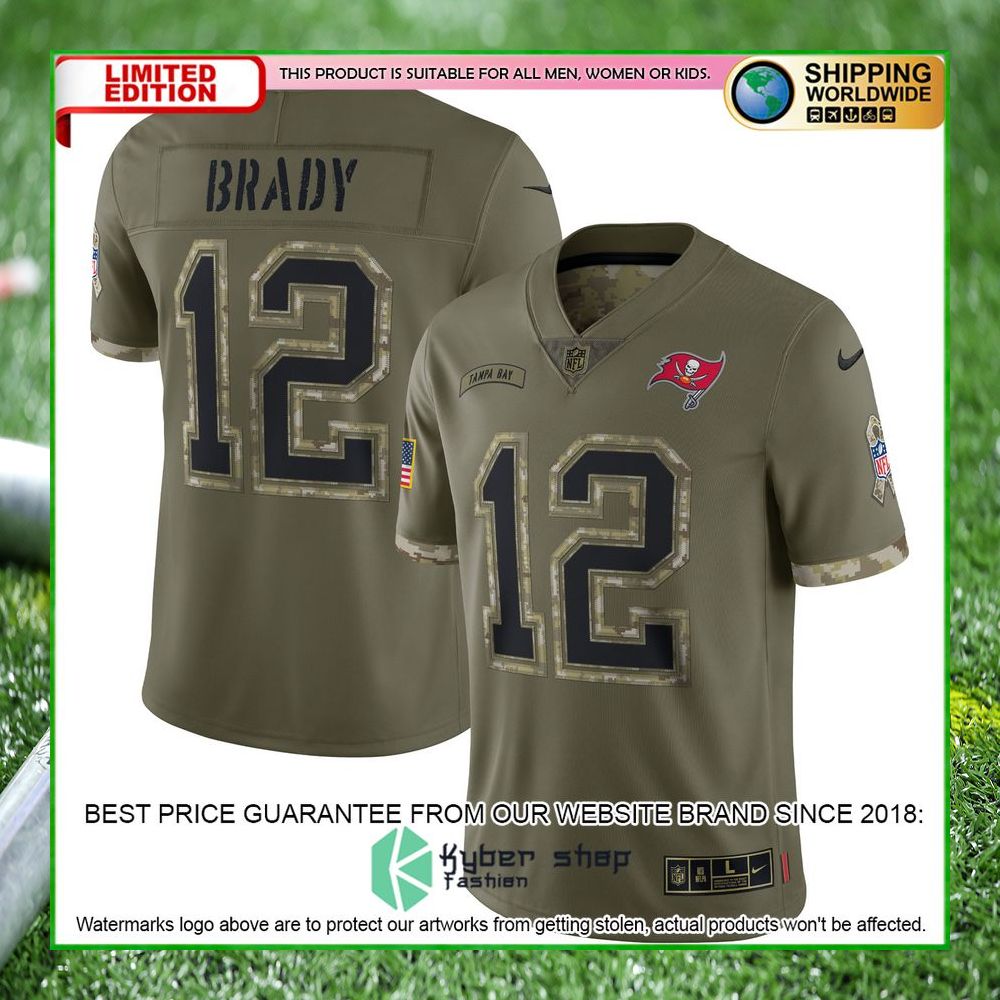 tom brady tampa bay buccaneers nike 2022 salute to service olive football jersey 1 434