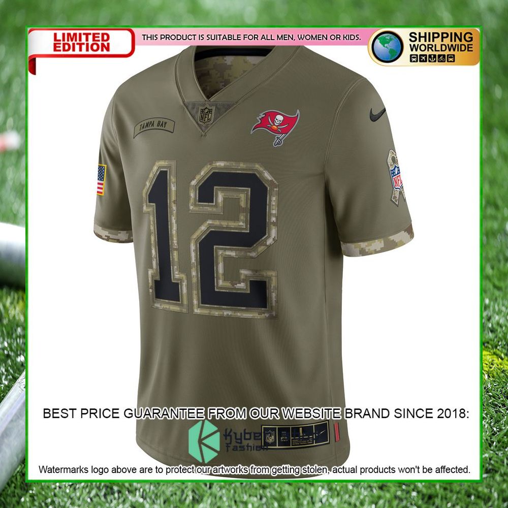 tom brady tampa bay buccaneers nike 2022 salute to service olive football jersey 2 406