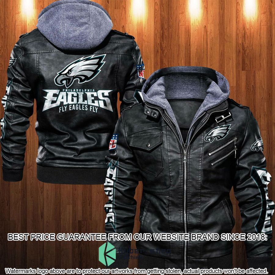 philadelphia eagles fly eagles fly leather jacket 1 925
