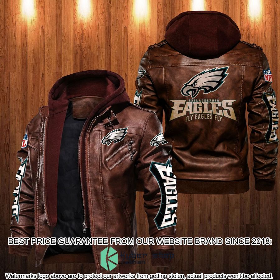 philadelphia eagles fly eagles fly leather jacket 2 619