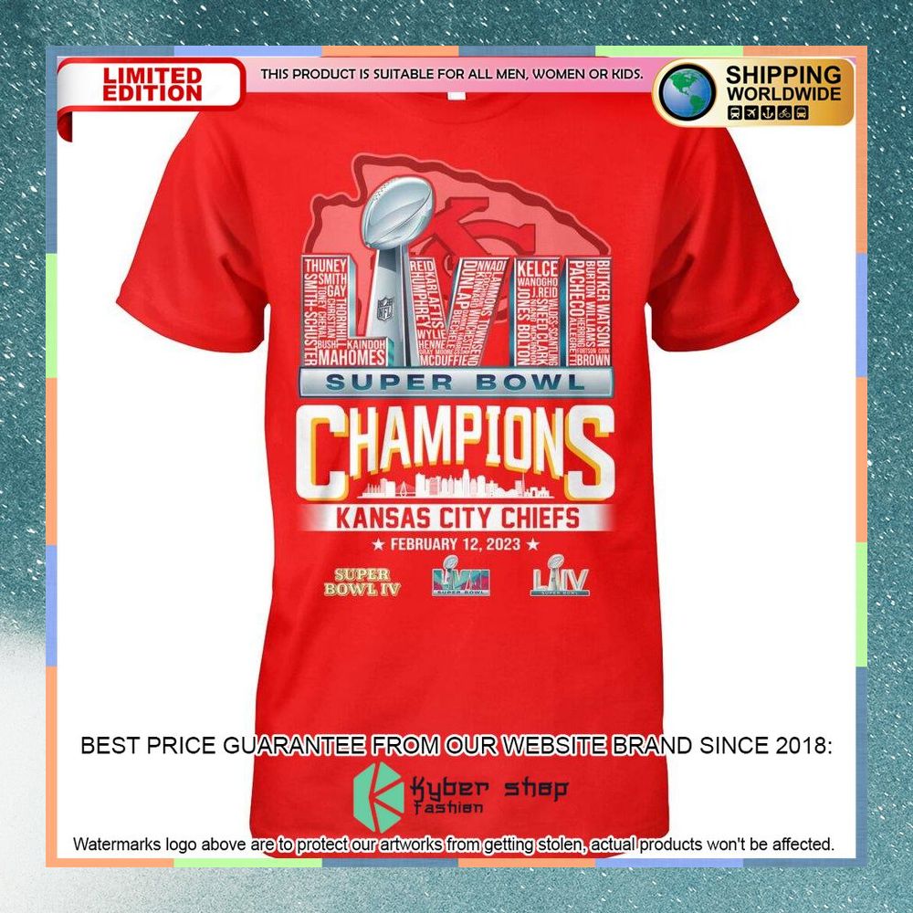 super bowl lvii champions kansas city chiefs t shirt 2 376