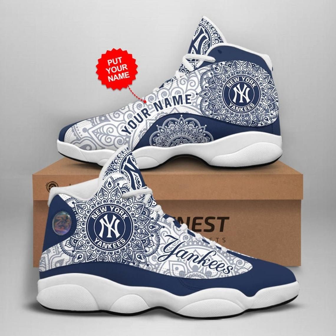 New York Yankees Custom Name JD13 Shoes V12