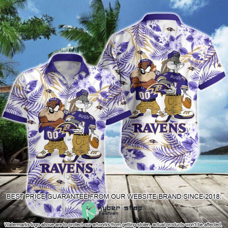 Baltimore Ravens Bugs Bunny Taz NFL Hawaiian Shirt - LIMITED EDITION