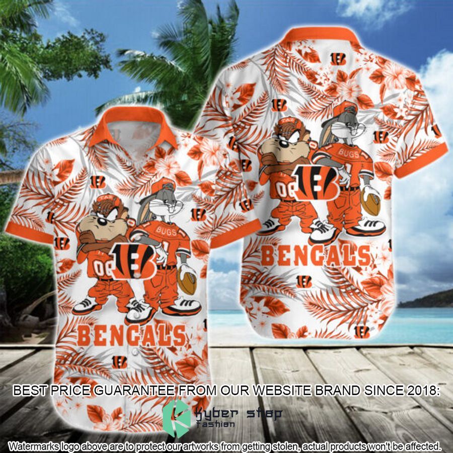 Cincinnati Bengals Bugs Bunny Taz NFL Hawaiian Shirt - LIMITED EDITION