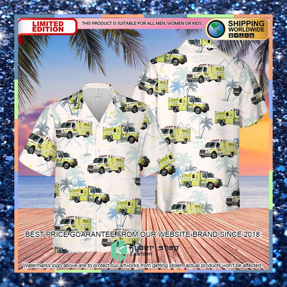 henrico county ems ambulance hawaiian shirt 1 445