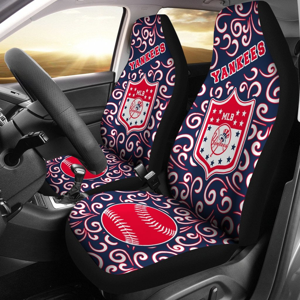 new york yankees logo 2282 car seat covers gifts for fans 651